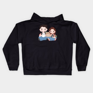 Pawrent and their Pet . Bunniesmee Kids Hoodie